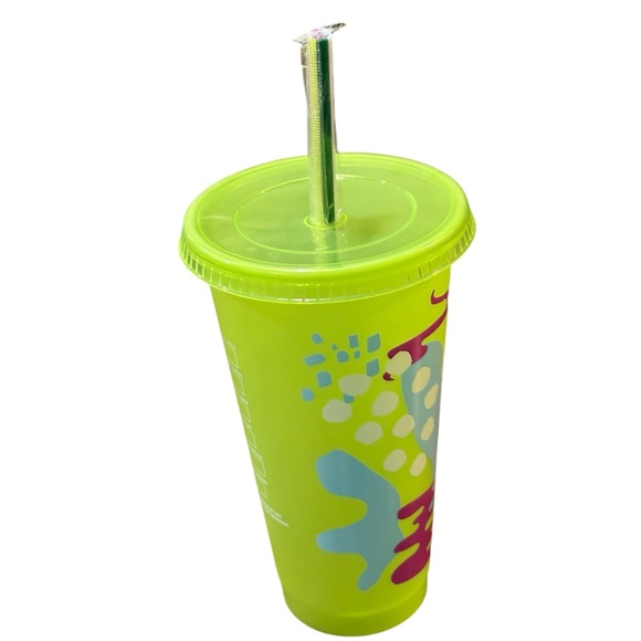 New Starbucks Color Changing Reusable Cold Cup With Straw 24 oz - Picture 3 of 4